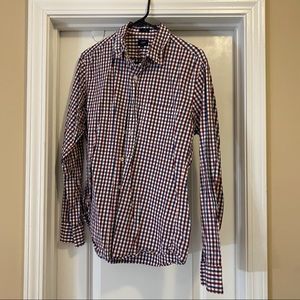 Blue and Red Pattern J. Crew Shirt